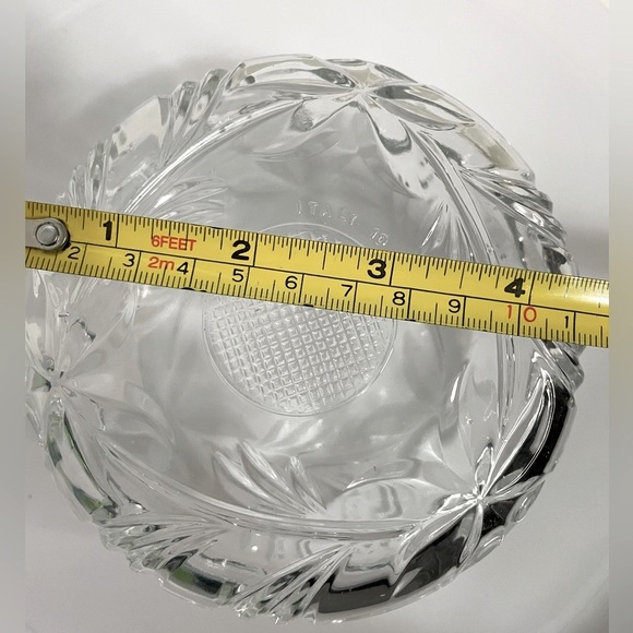 Vintage Pressed Cut Glass Trinket Holder/Nesting Glass Bowls - Italy - Picture 7 of 9